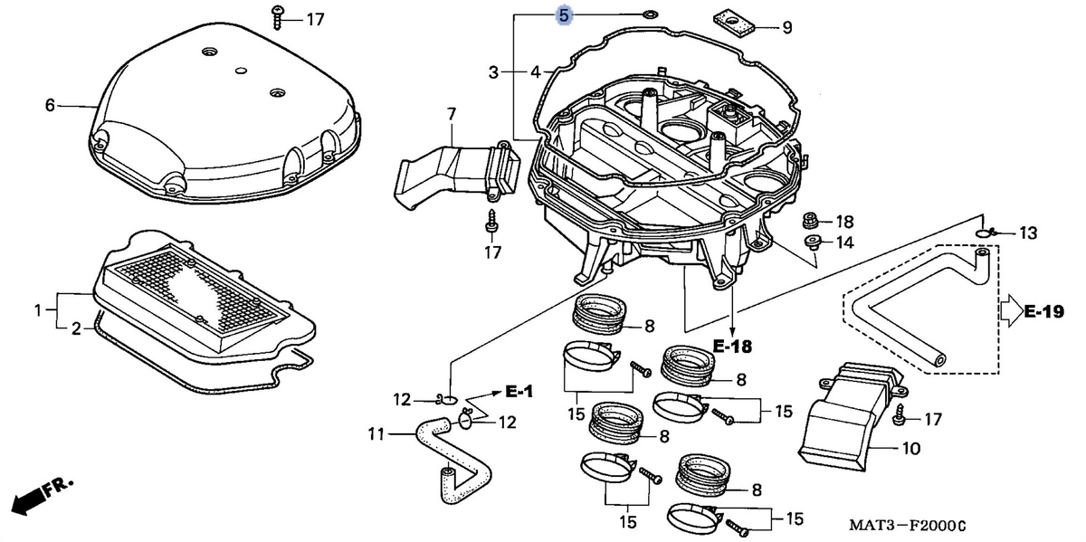 Honda OEM part 17223-MAT-300
