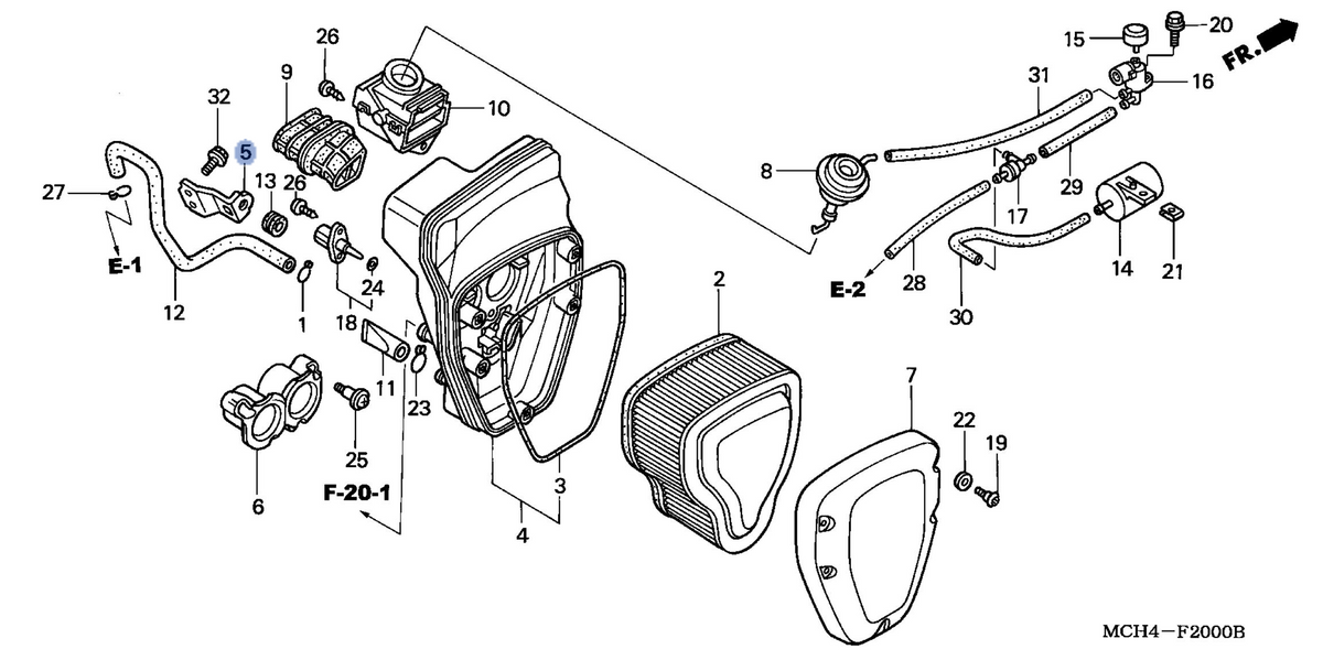 Honda OEM part 17223-MCH-000