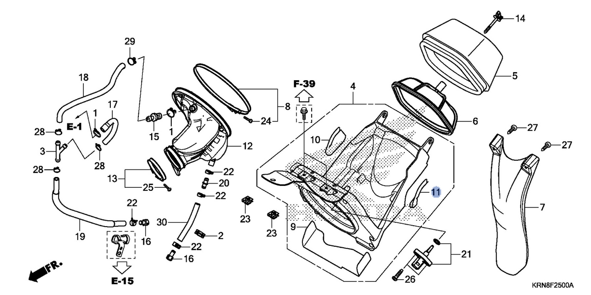 Honda OEM part 17223-MEN-A70