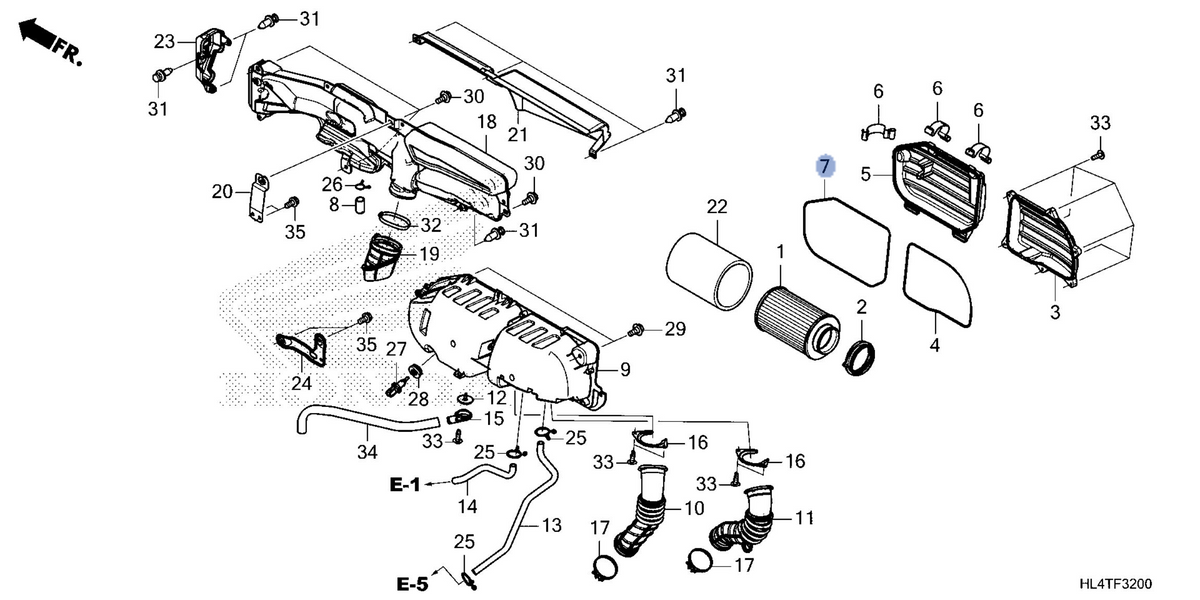 Honda OEM part 17224-HL4-B70