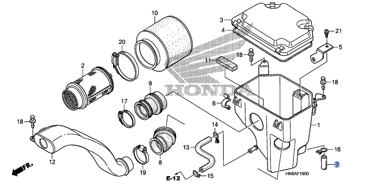 Honda OEM part 17224-HM8-B40