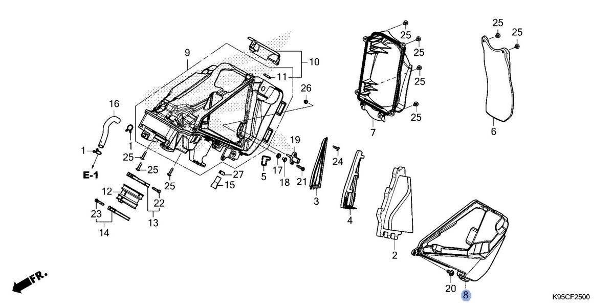 Honda OEM part 17224-K95-AG0