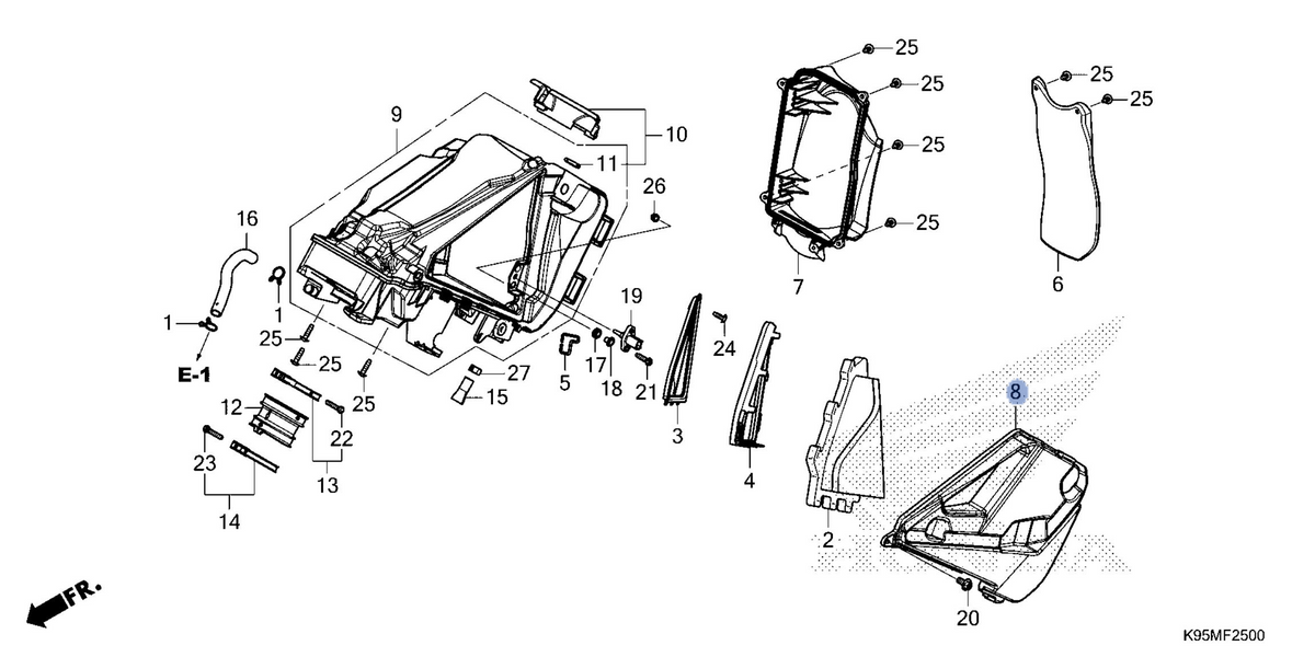 Honda OEM part 17224-K95-DG0