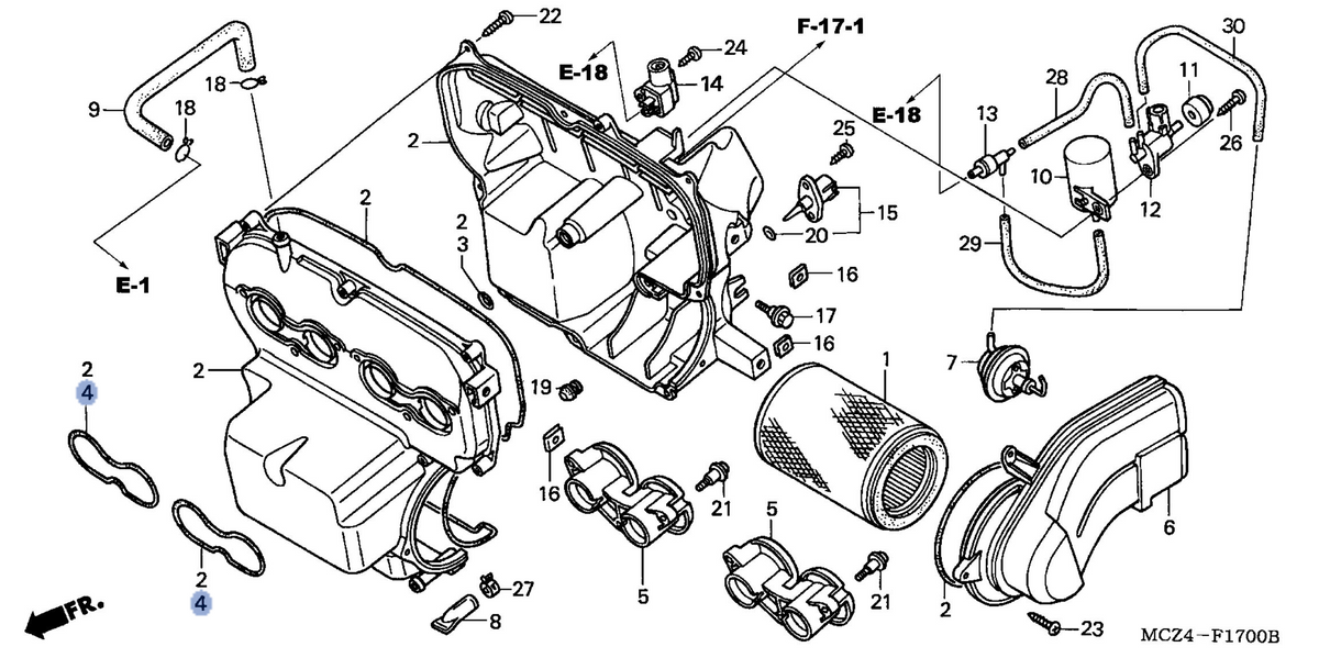Honda OEM part 17224-MBW-D20