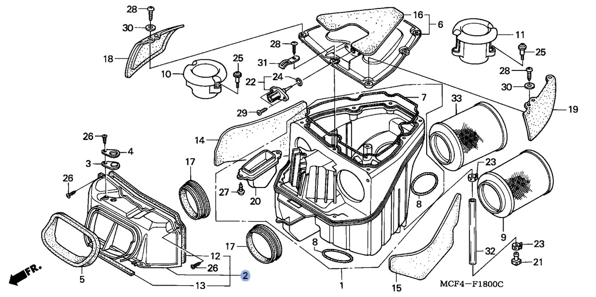 Honda OEM part 17224-MCF-000