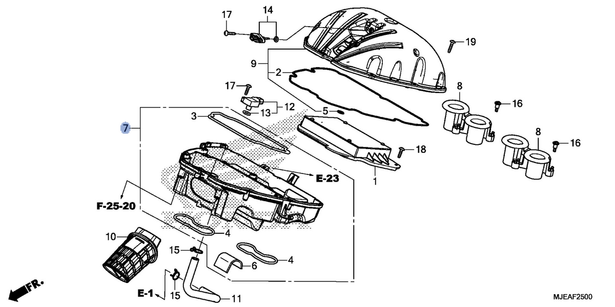 Honda OEM part 17224-MJE-D01