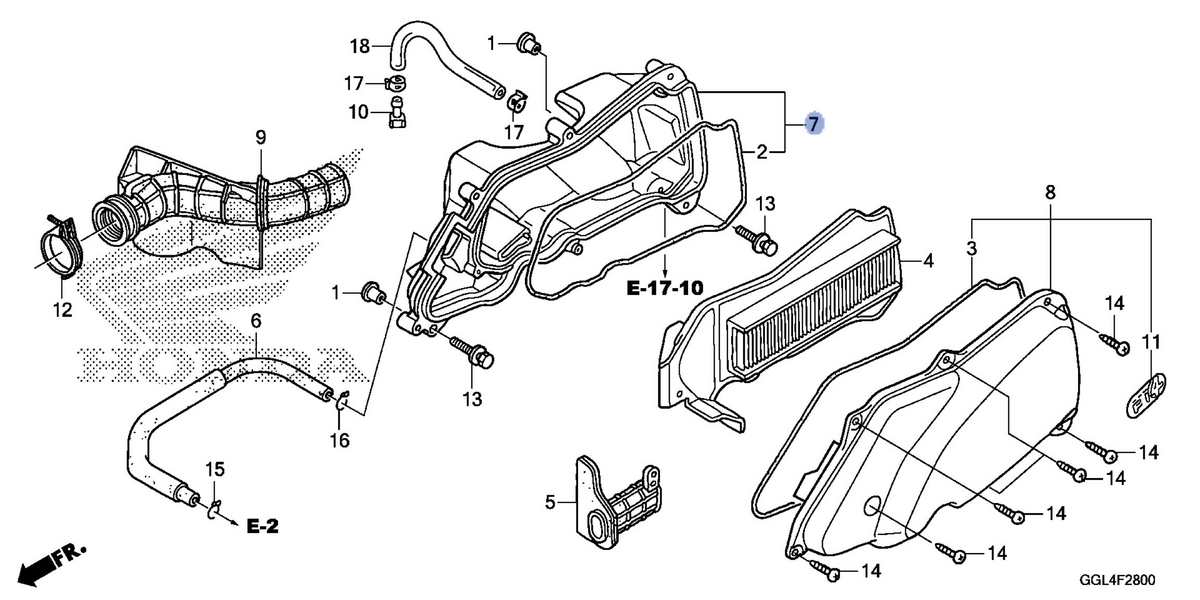 Honda OEM part 17225-GFC-770