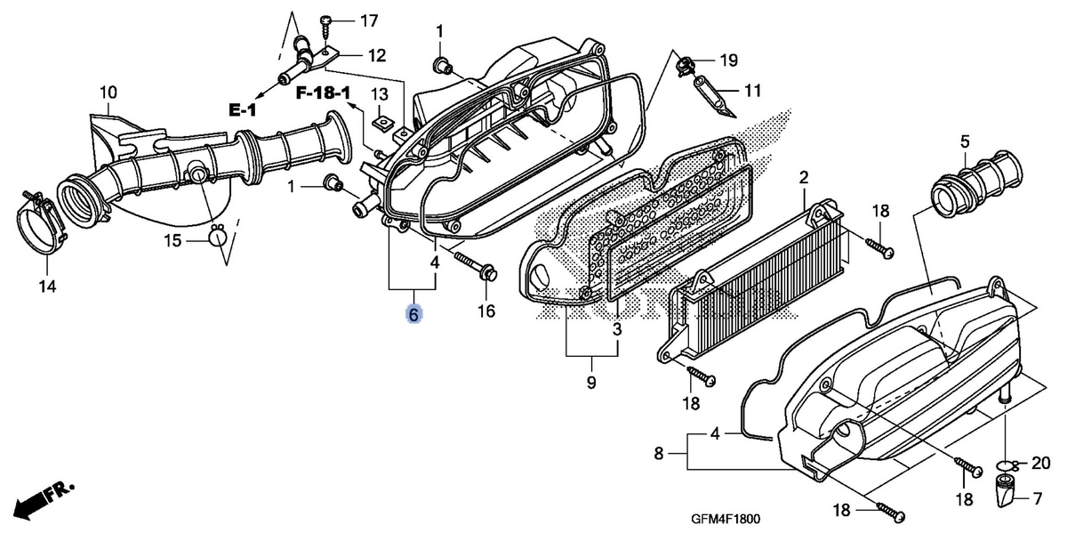 Honda OEM part 17225-GFM-970