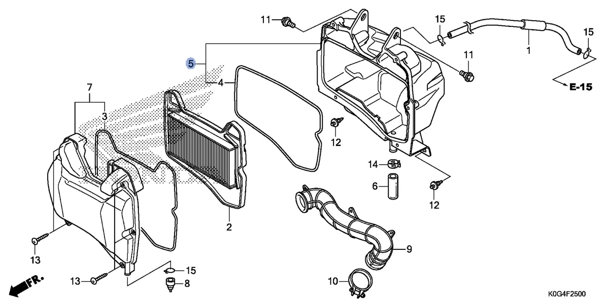 Honda OEM part 17225-K0G-900