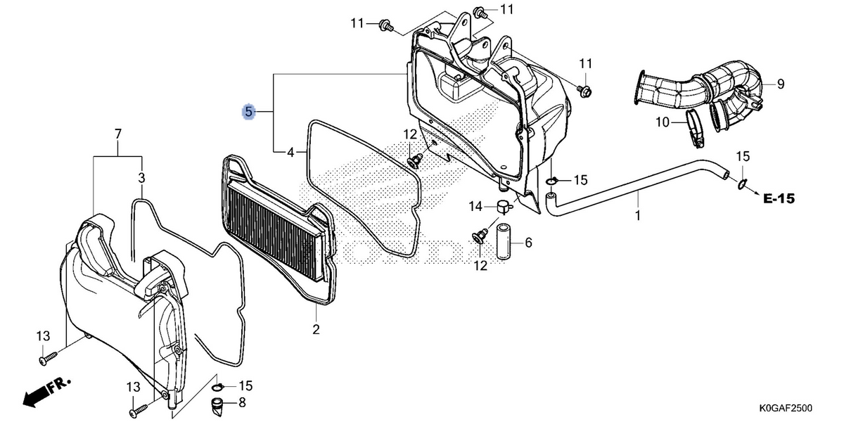 Honda OEM part 17225-K0G-T20