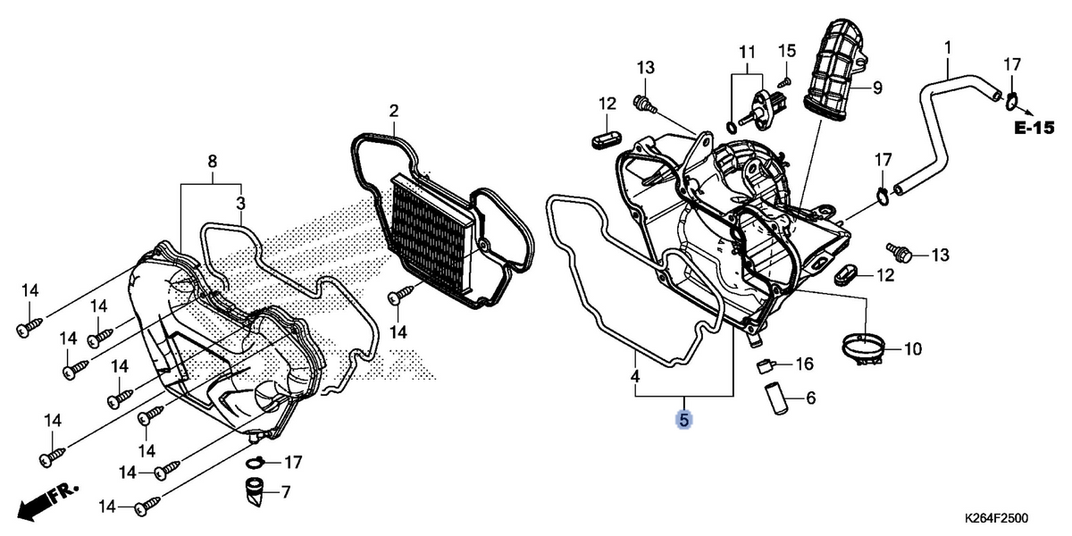Honda OEM part 17225-K26-921