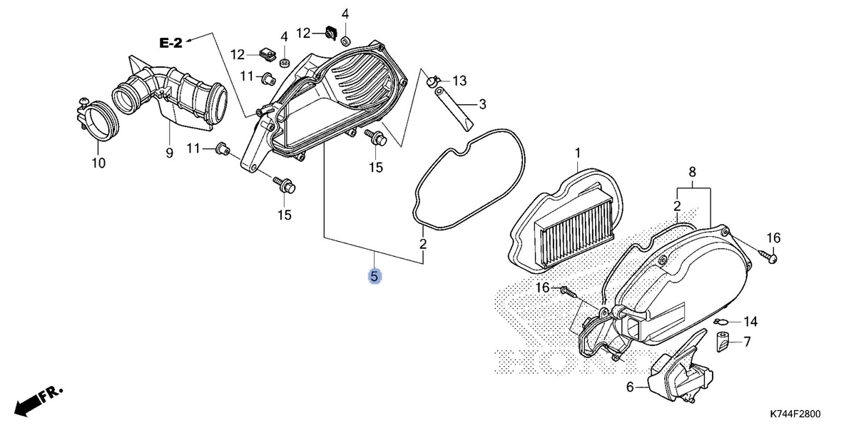 Honda OEM part 17225-K74-N20