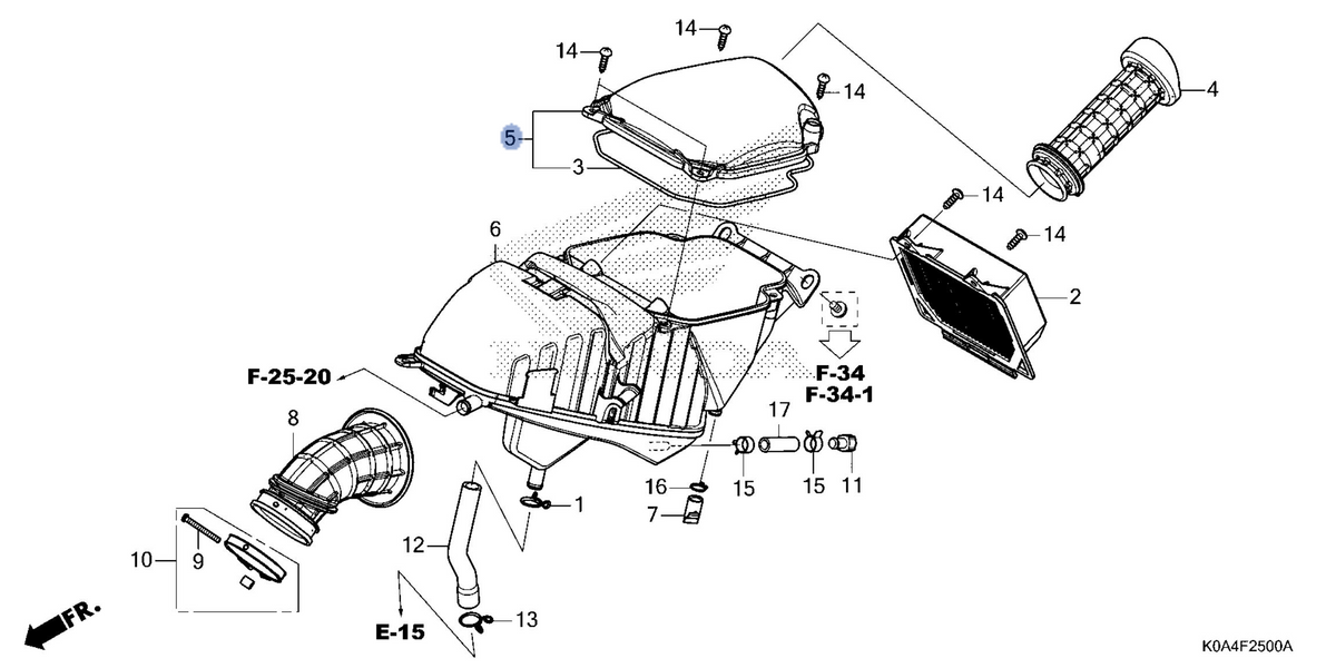 Honda OEM part 17225-K94-T00