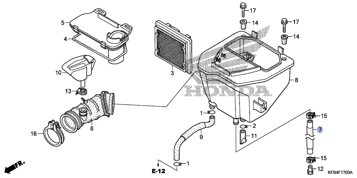 Honda OEM part 17225-KPM-000