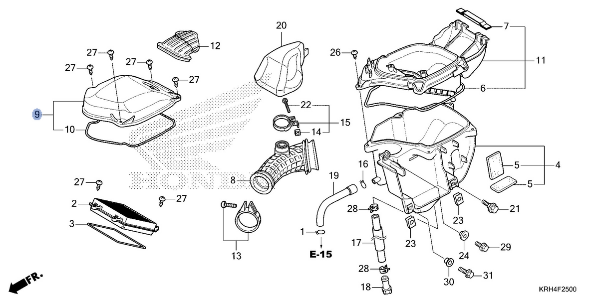 Honda OEM part 17225-KRH-A00