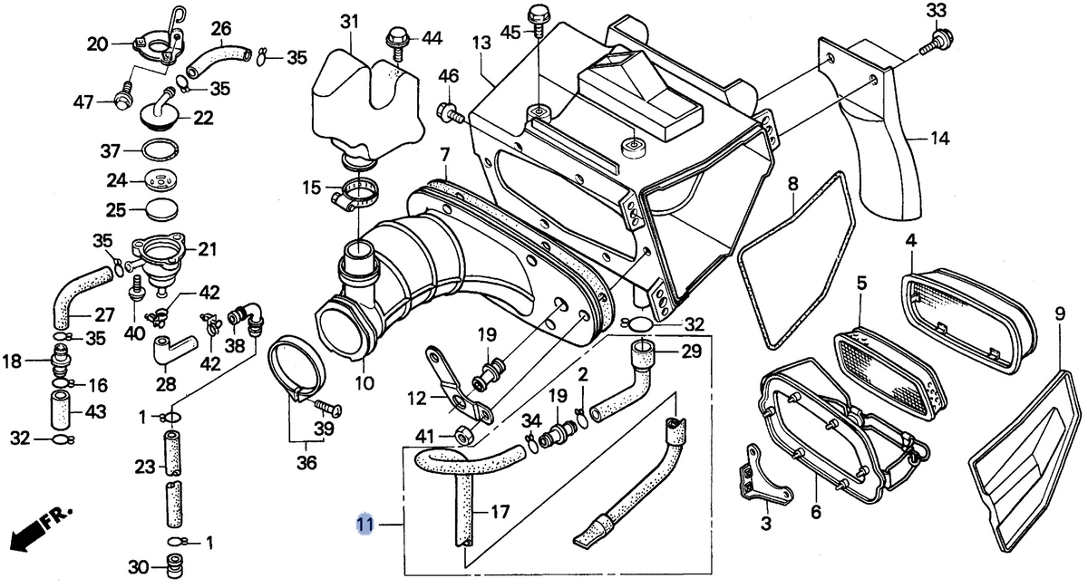 Honda OEM part 17225-KV6-670