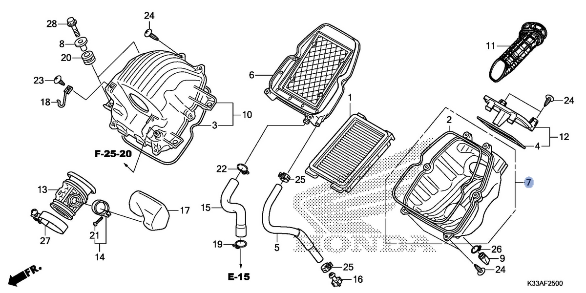 Honda OEM part 17225-KYJ-900