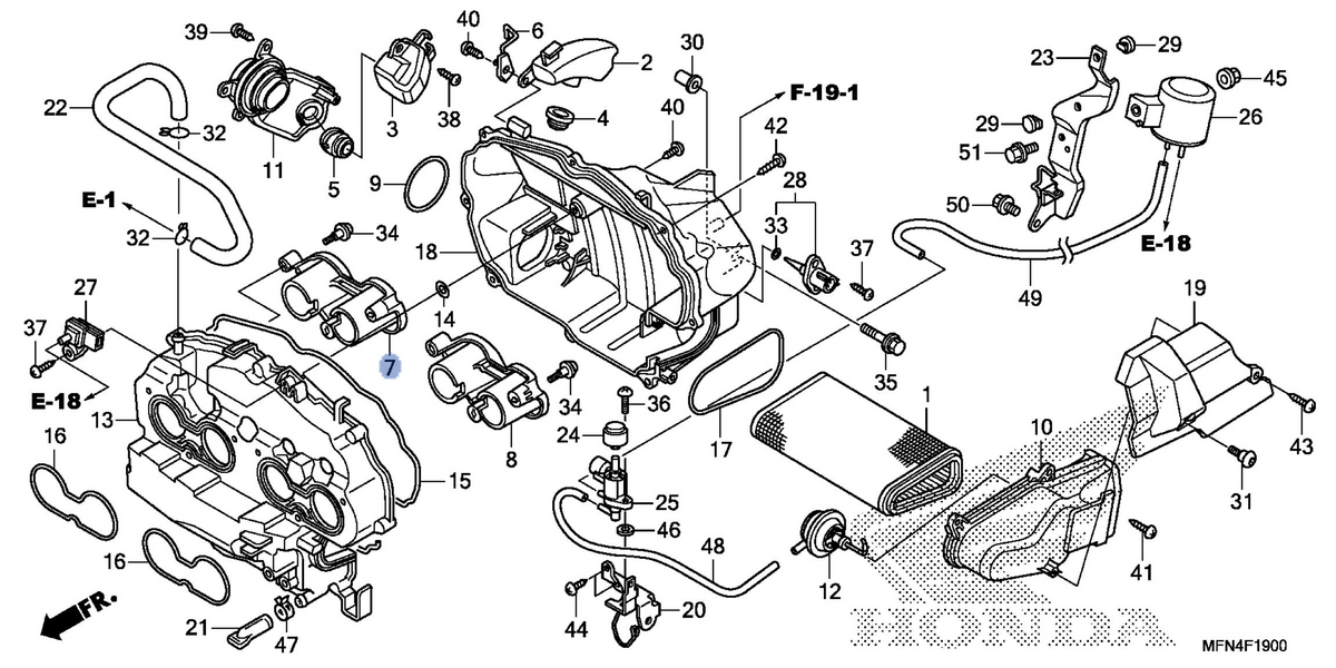 Honda OEM part 17225-MFN-D01