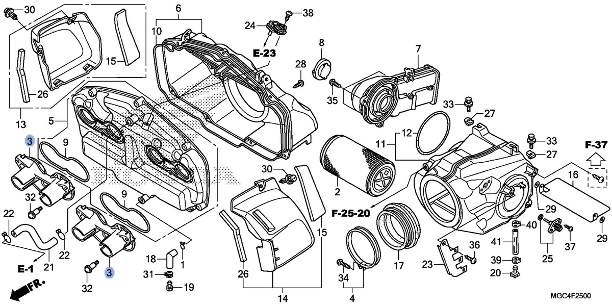 Honda OEM part 17225-MGC-000