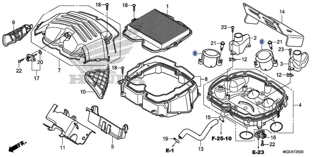 Honda OEM part 17225-MGE-000