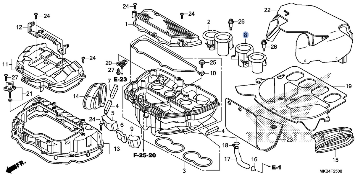 Honda OEM part 17225-MGP-A90
