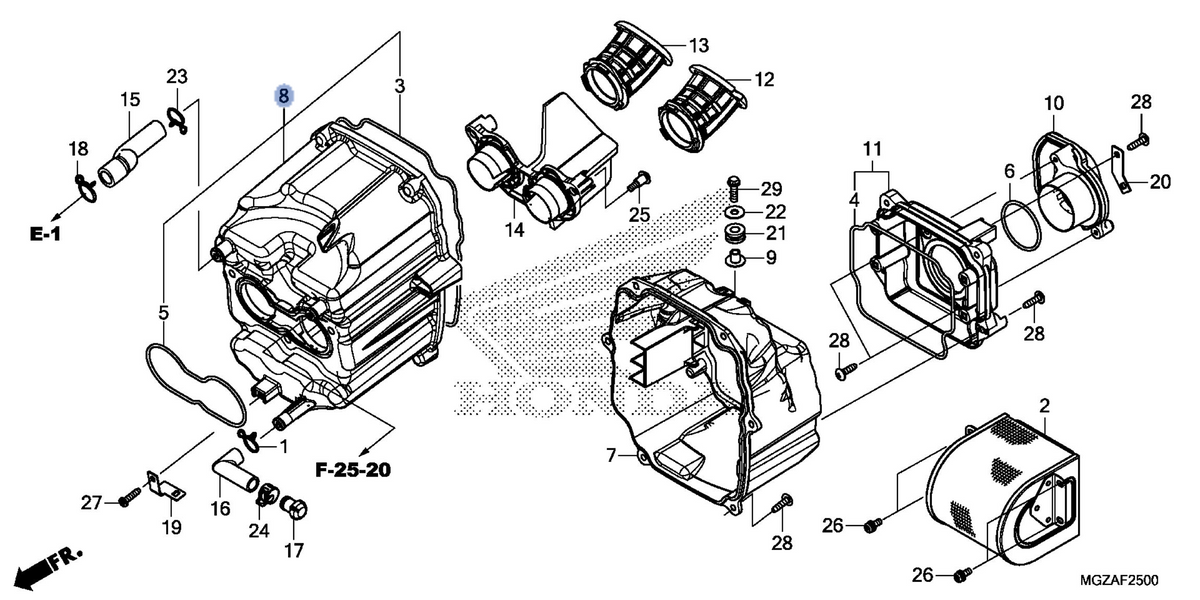 Honda OEM part 17225-MGZ-D00