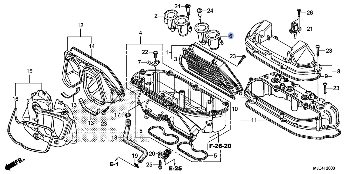 Honda OEM part 17225-MJC-A00