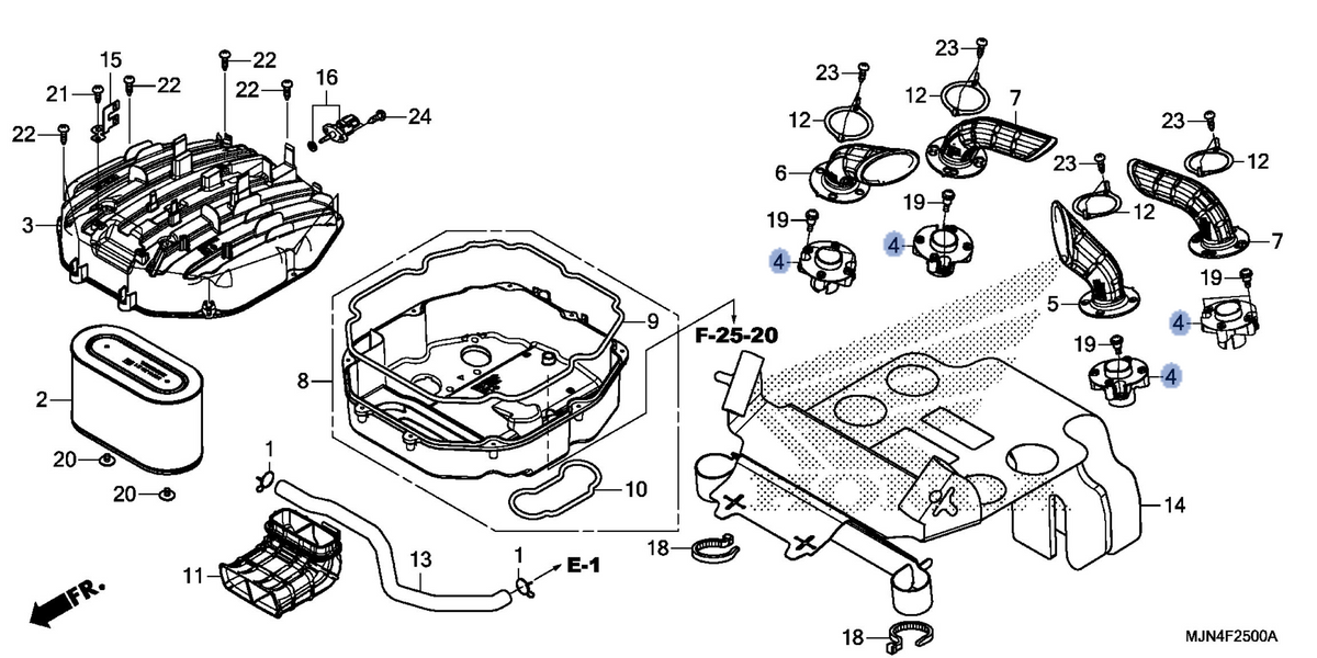 Honda OEM part 17225-MJN-A00
