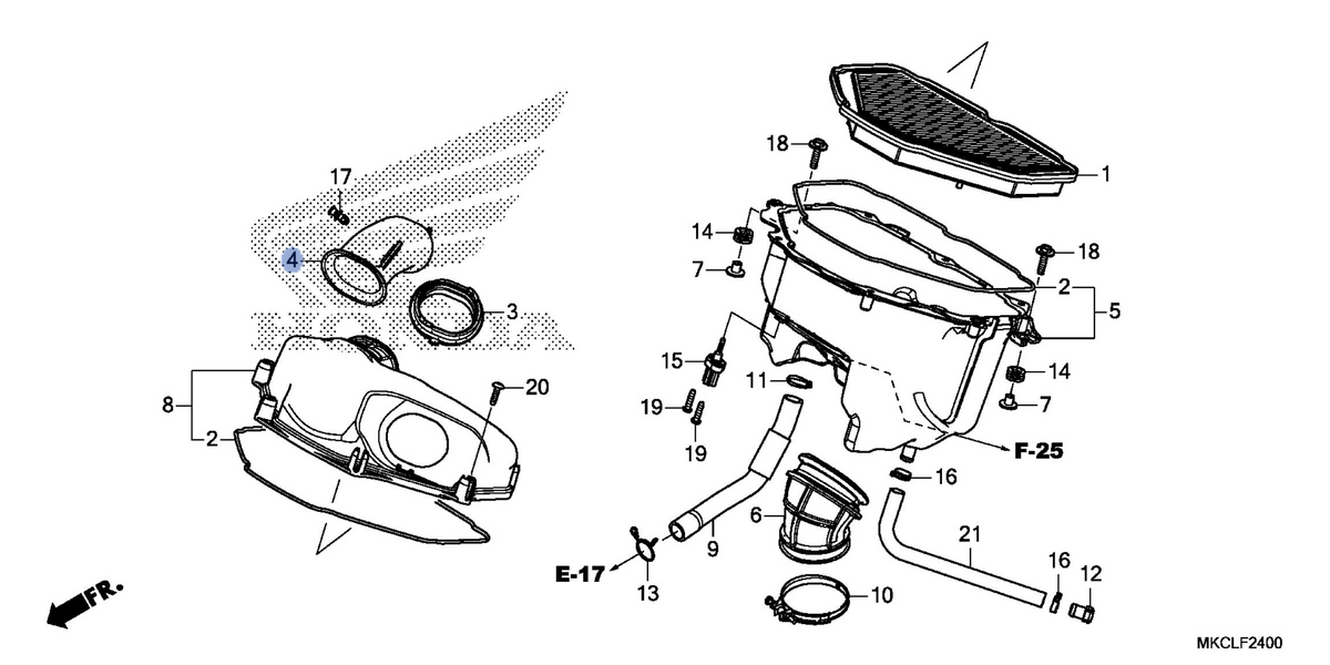 Honda OEM part 17225-MKC-A00