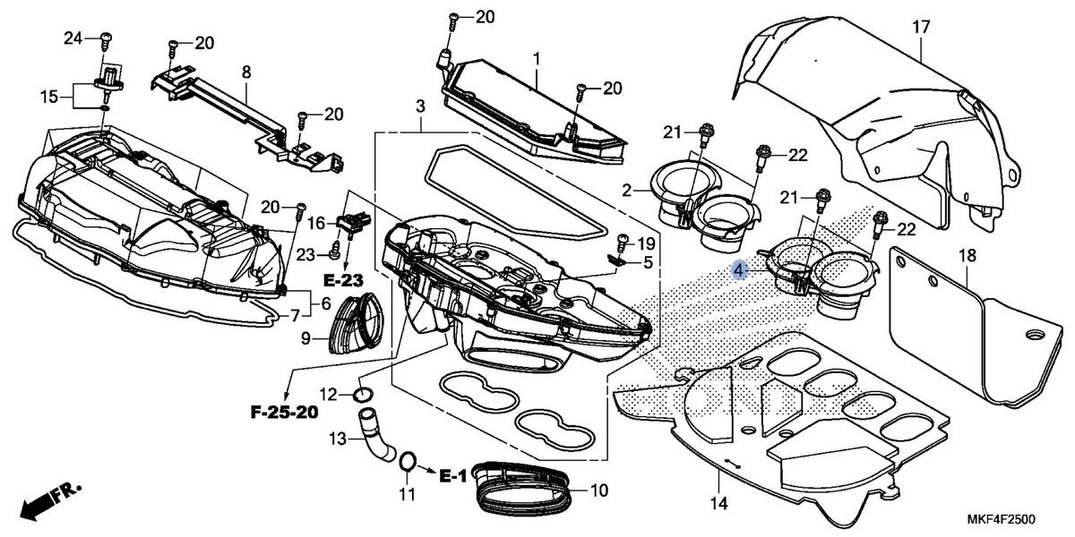 Honda OEM part 17225-MKF-A20