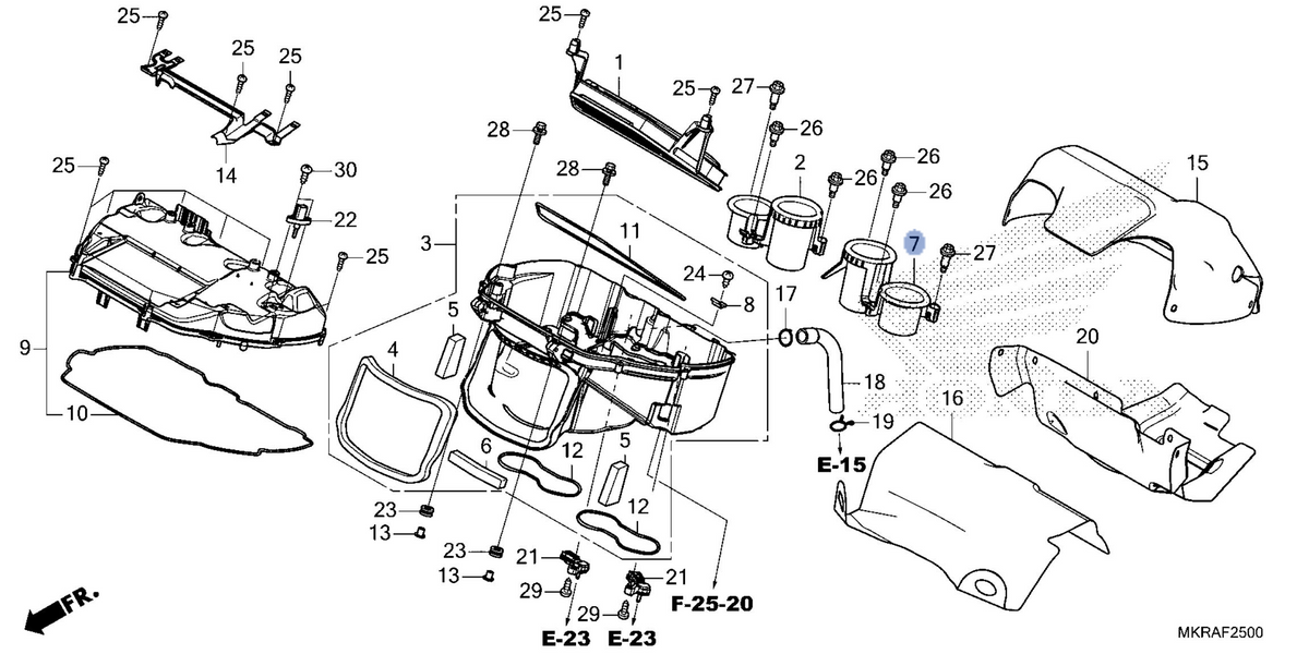 Honda OEM part 17225-MKR-AH0