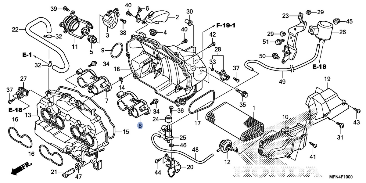 Honda OEM part 17226-MFN-D01