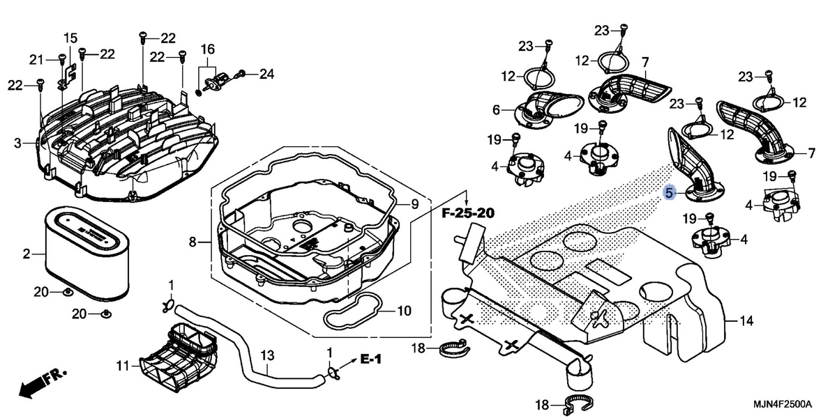 Honda OEM part 17226-MJN-A00