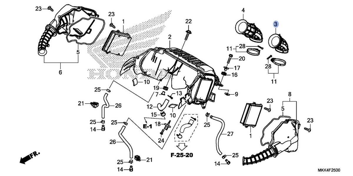 Honda OEM part 17226-MKK-D01