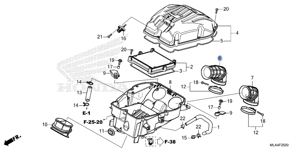 Honda OEM part 17226-MLA-A00