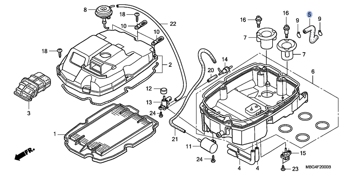 Honda OEM part 17227-MBG-000