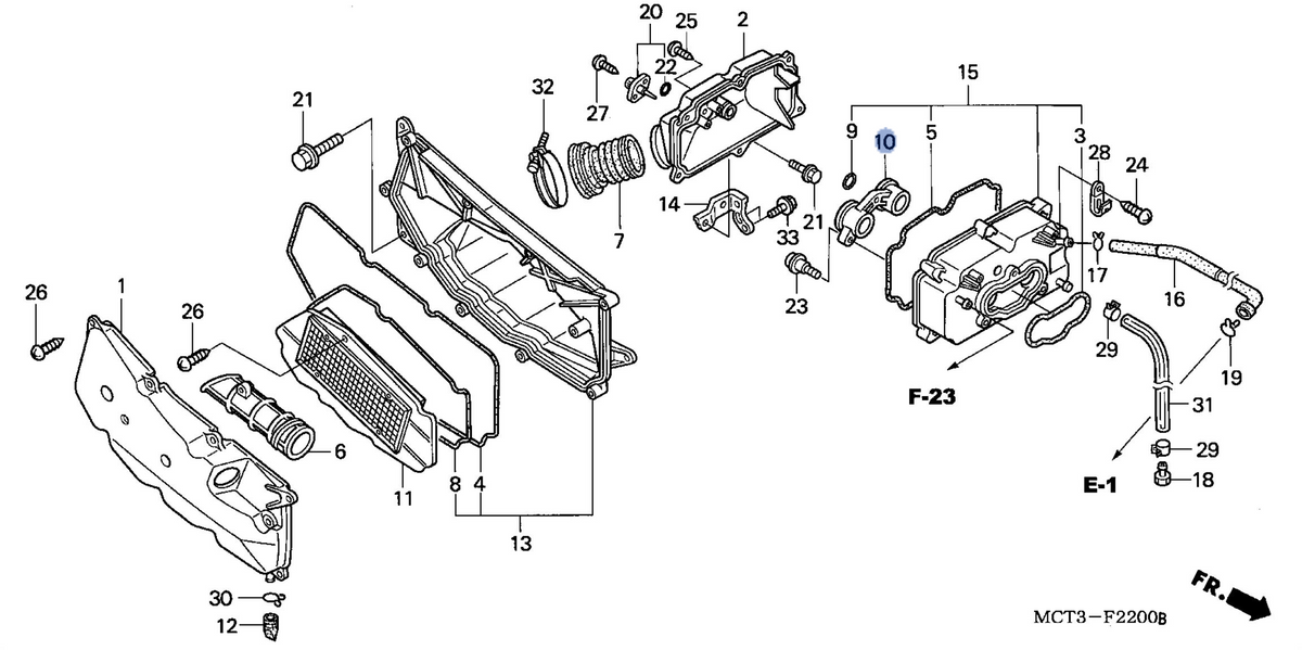 Honda OEM part 17227-MCT-000