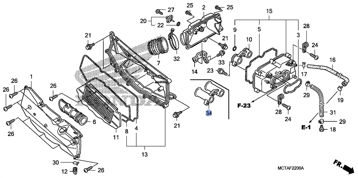Honda OEM part 17227-MEF-010
