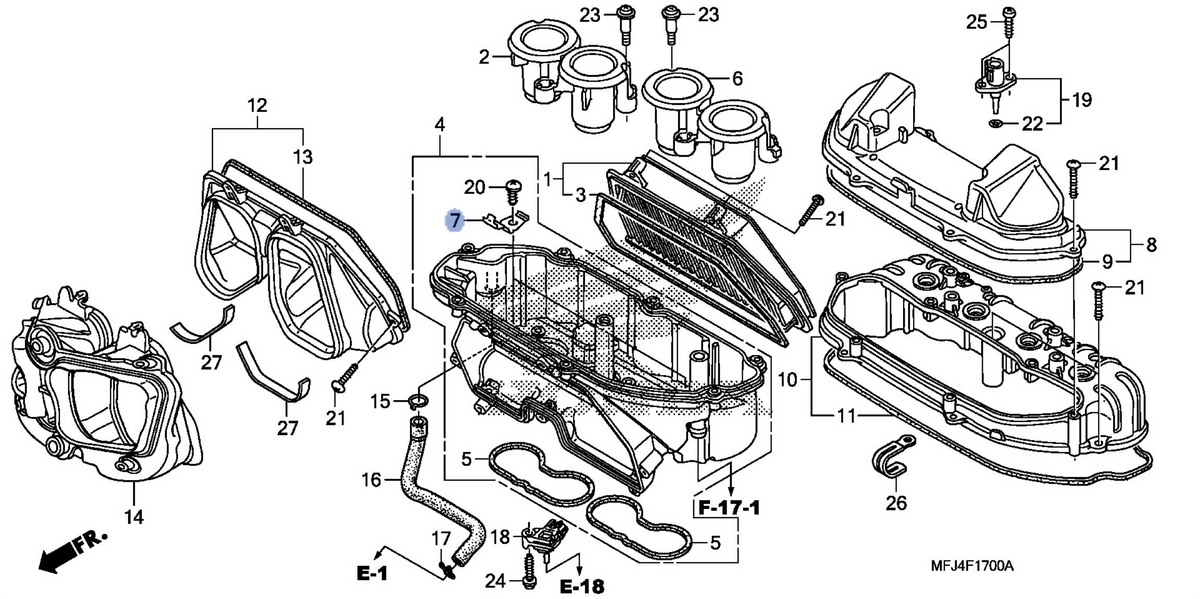 Honda OEM part 17227-MFJ-D00