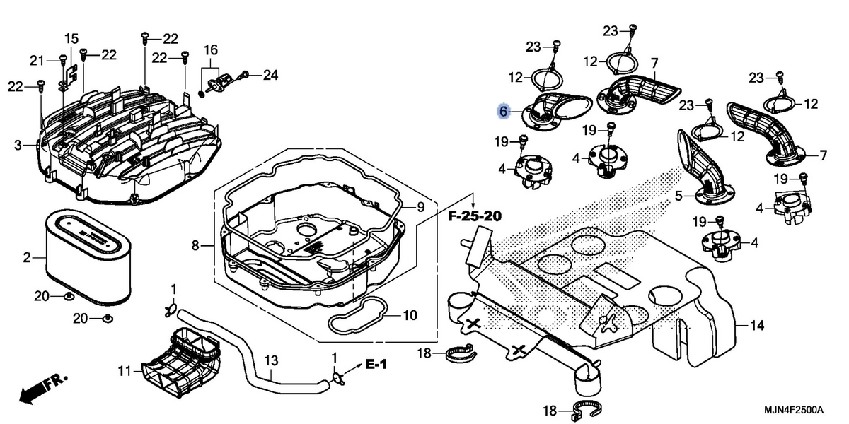 Honda OEM part 17227-MJN-A00
