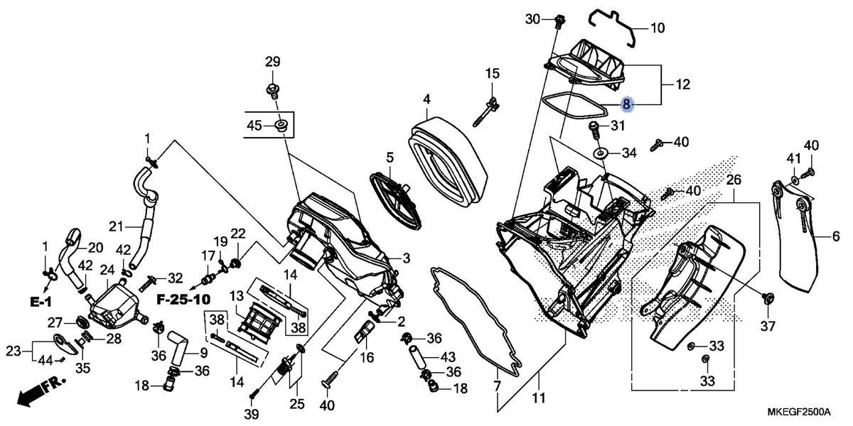 Honda OEM part 17227-MKE-A50