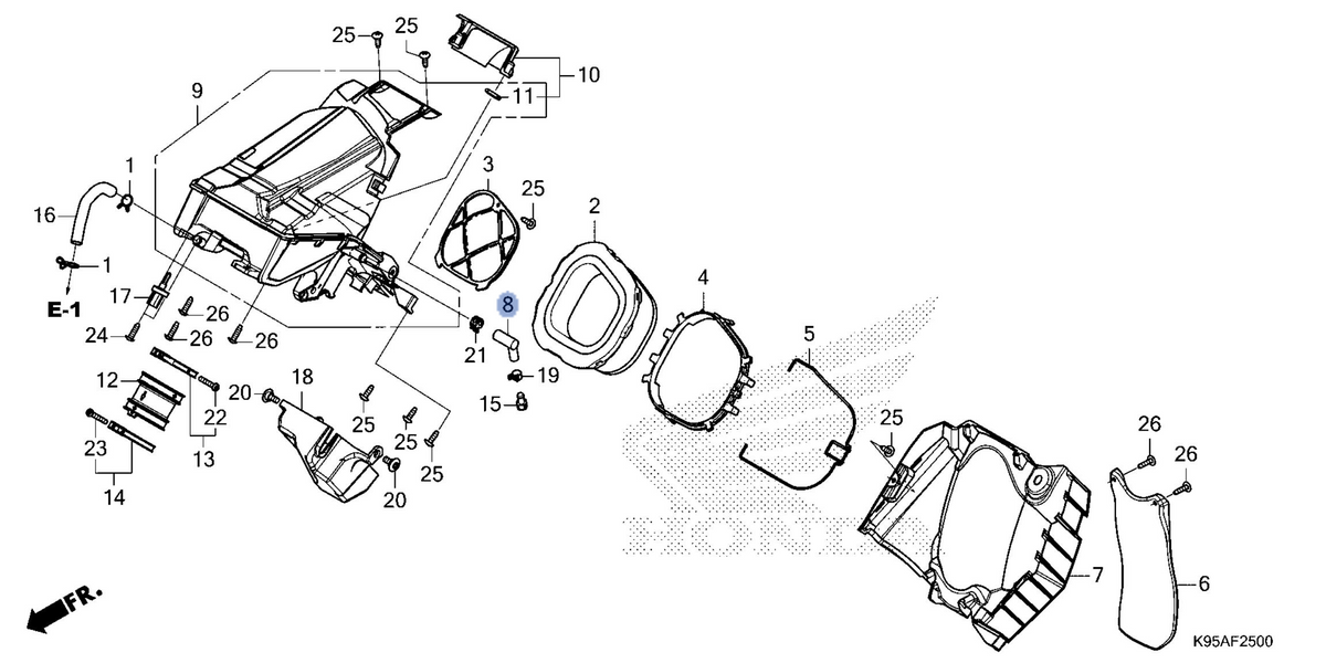 Honda OEM part 17227-MKE-AF0