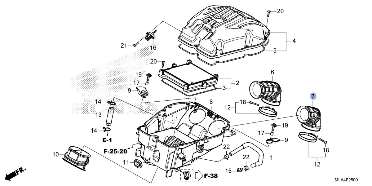 Honda OEM part 17227-MLA-A00