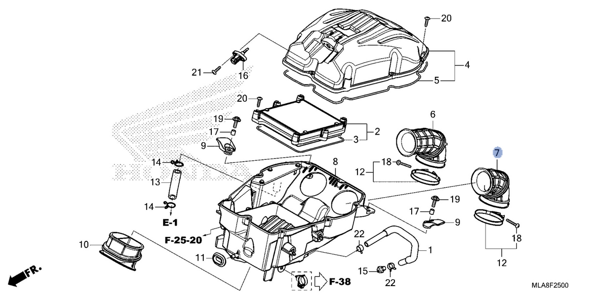 Honda OEM part 17227-MLA-A01