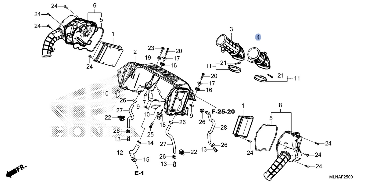 Honda OEM part 17227-MLN-E00