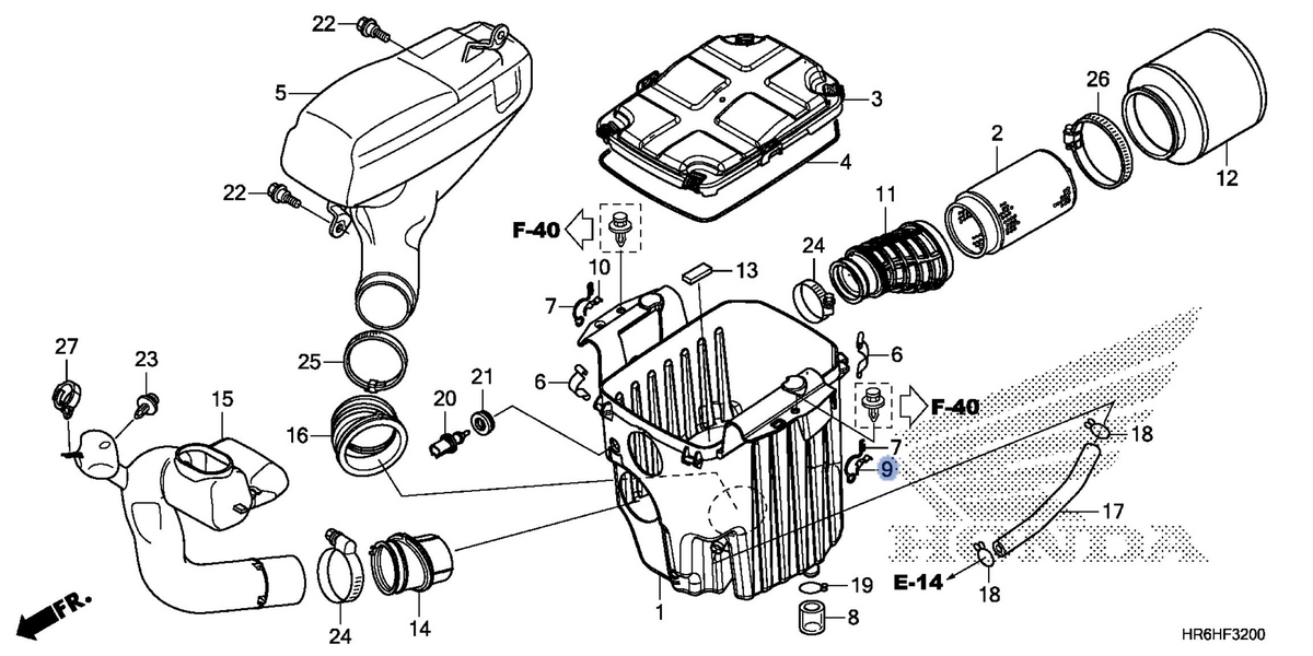 Honda OEM part 17228-HN1-000