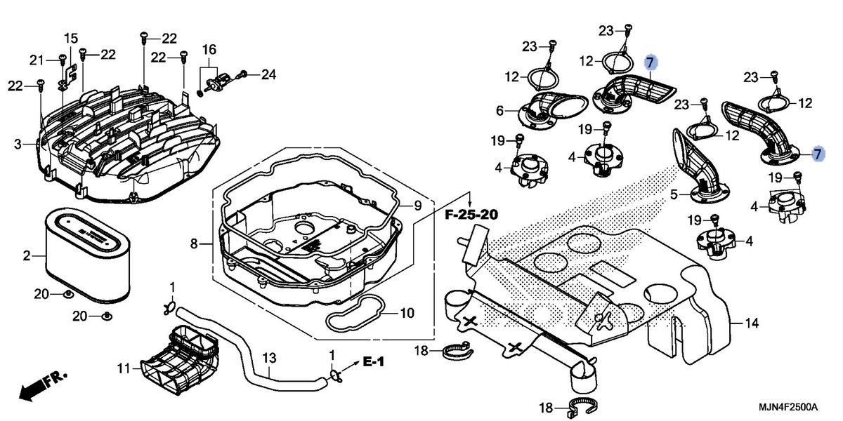 Honda OEM part 17228-MJN-A00