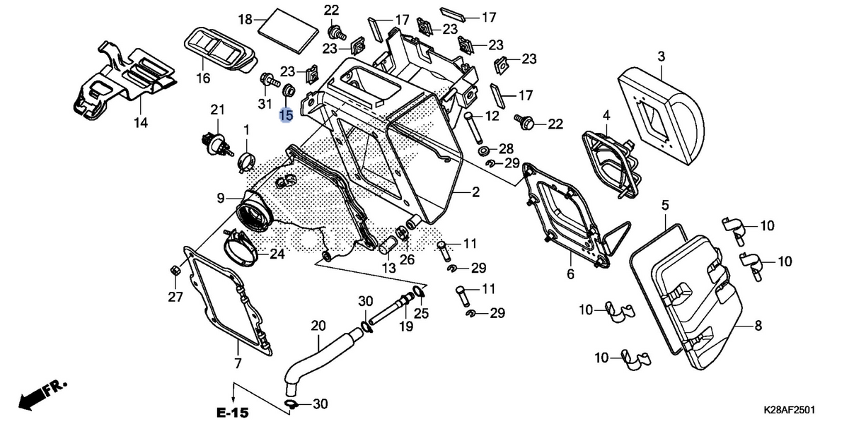 Honda OEM part 17229-K28-A60