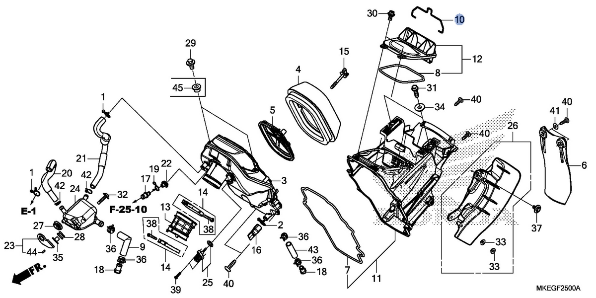 Honda OEM part 17229-MKE-A50
