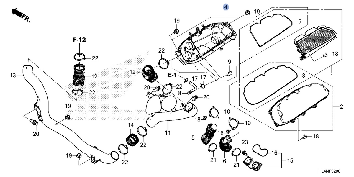 Honda OEM part 17230-HL4-AK0